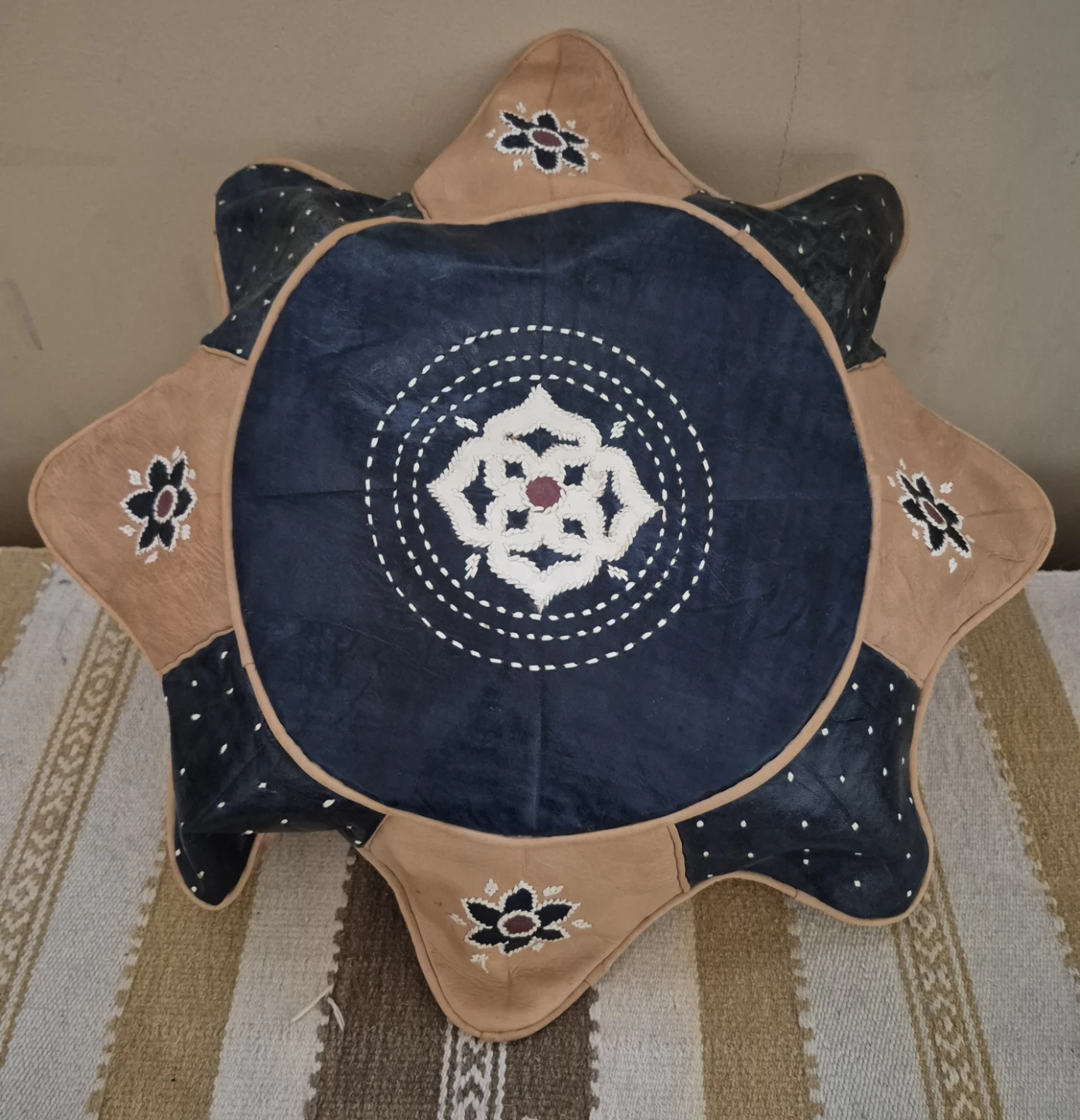 Leather pillow