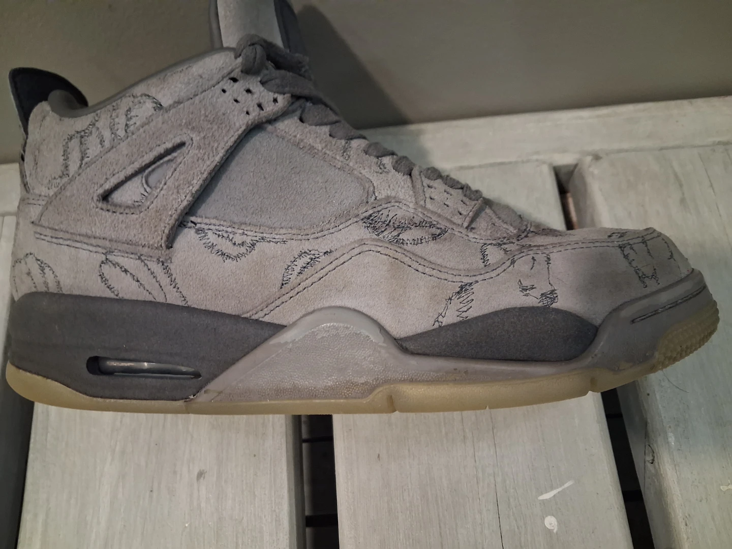 Air Jordan 4 KAWS Grey Sneakers - photo 5