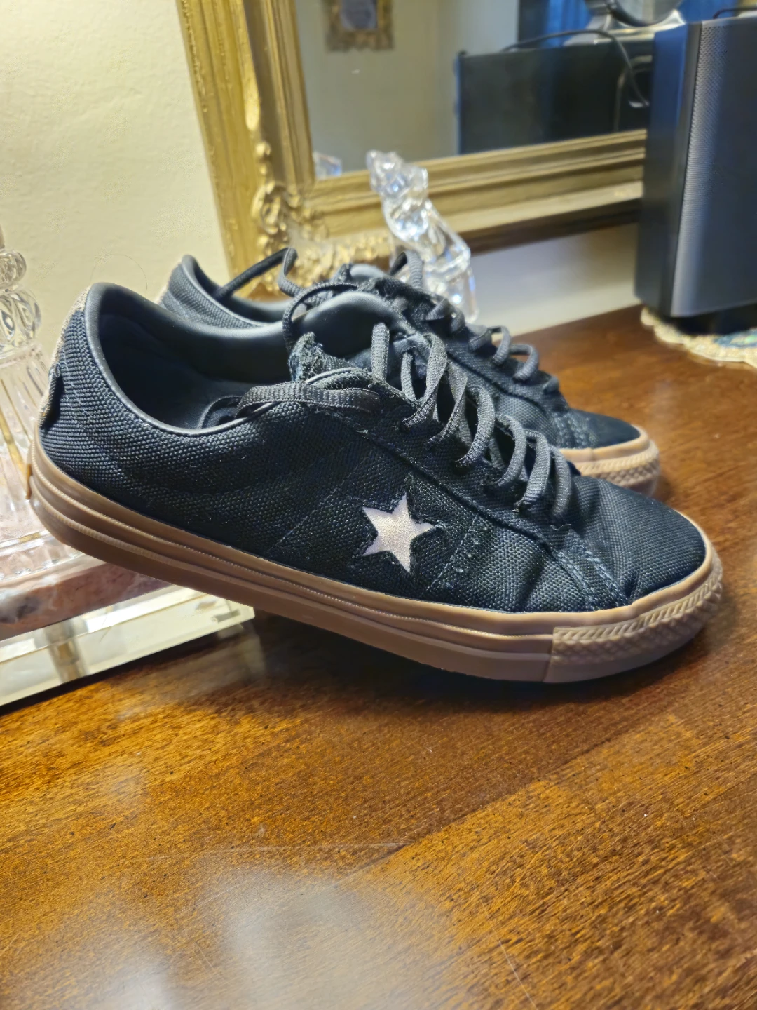 Converse One Star Pro Shoes Black/Gum