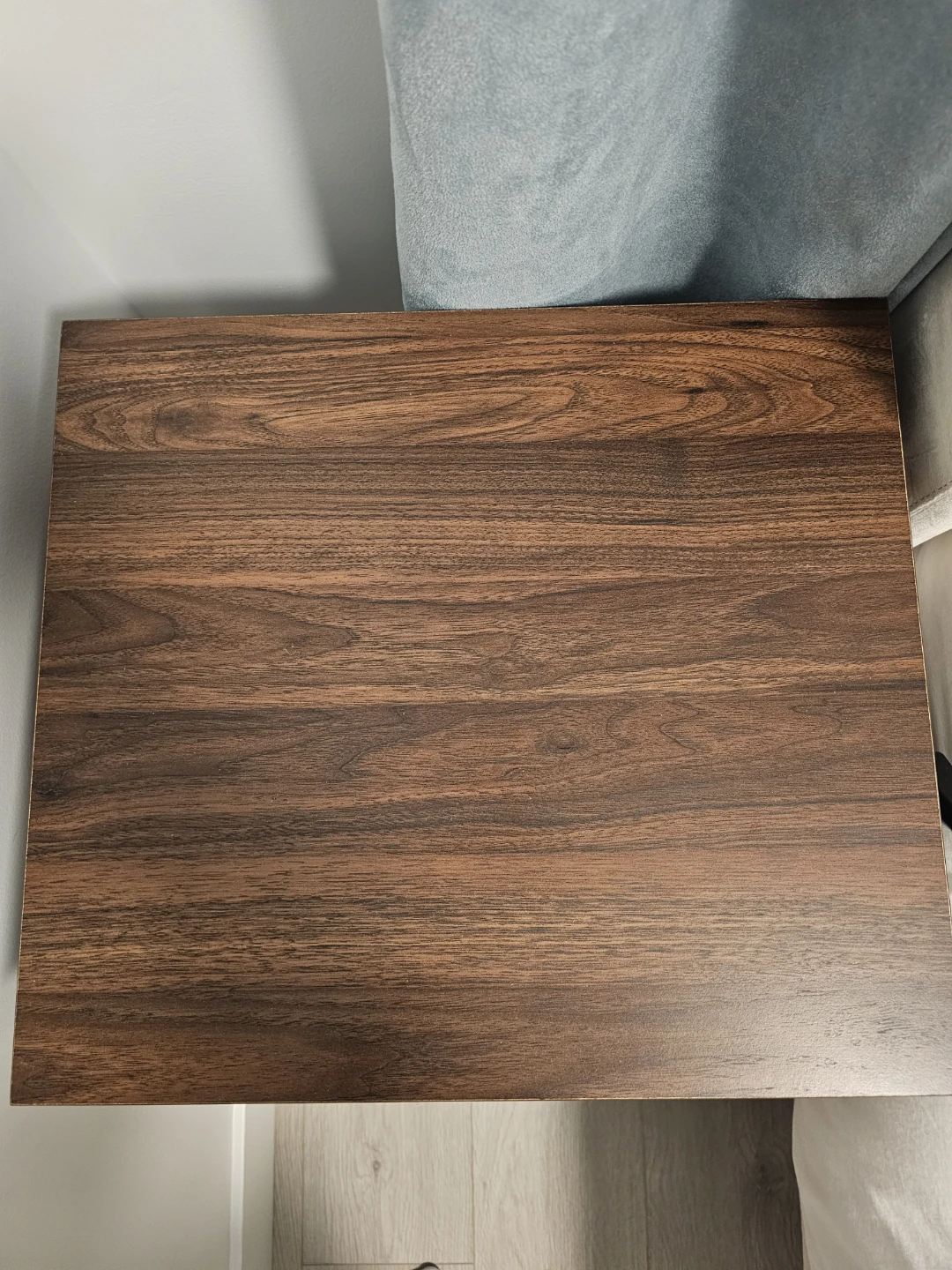 2 x Dark Wood Nightstands with Drawer and Shelf - photo 2