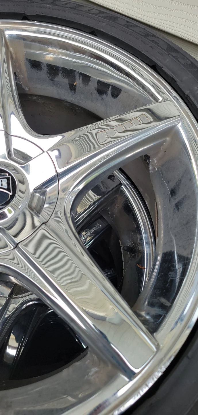 Set of 4 Dub 235/45R18 Chrome Wheels and Tires - photo 5
