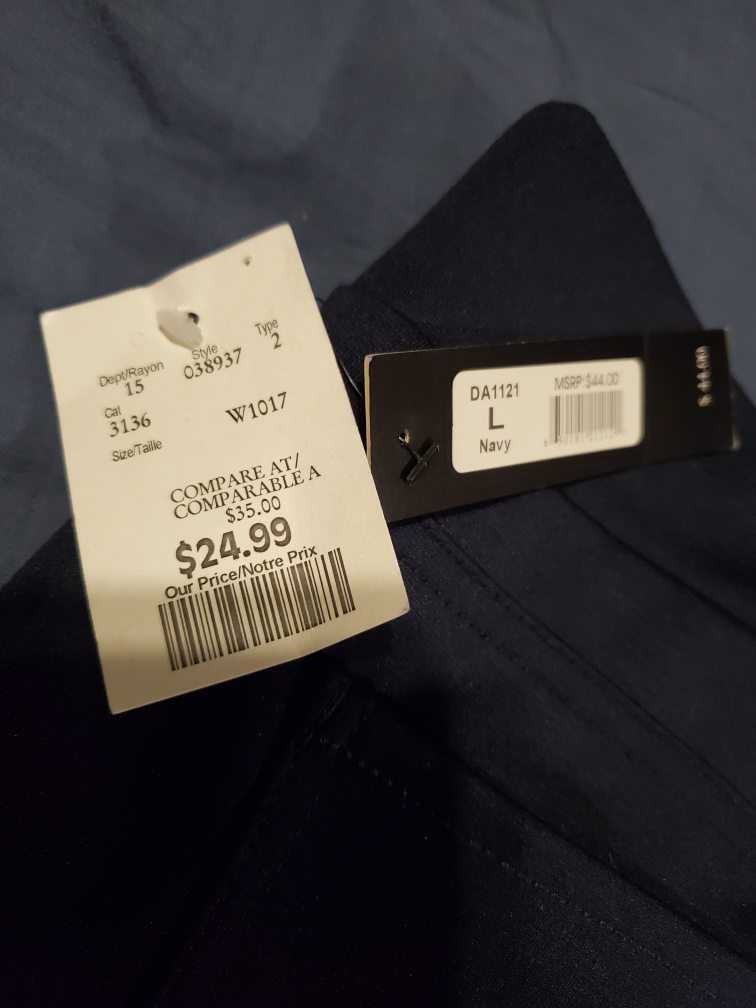 Dash Navy Pull-On Pants Size Large - photo 5