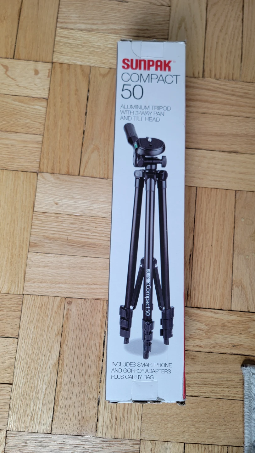 Sunpak Compact 50 Aluminum Tripod with 3-Way Pan and Tilt Head