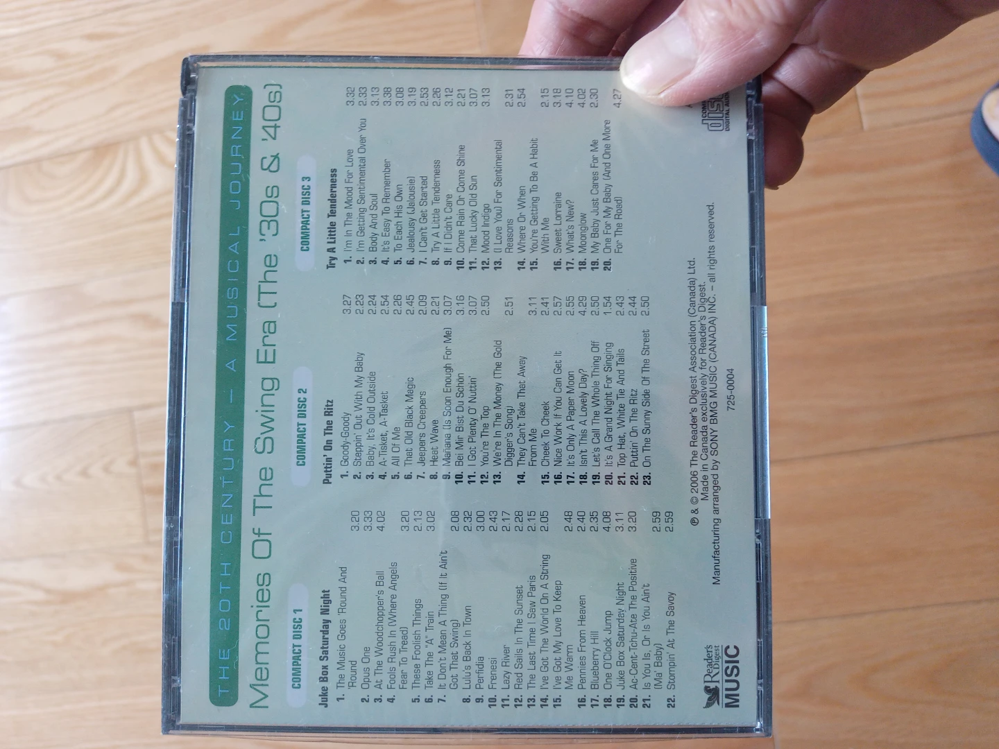 Brand New-Reader's Digest Music: Memories Of The Swing Era CDs - photo 2