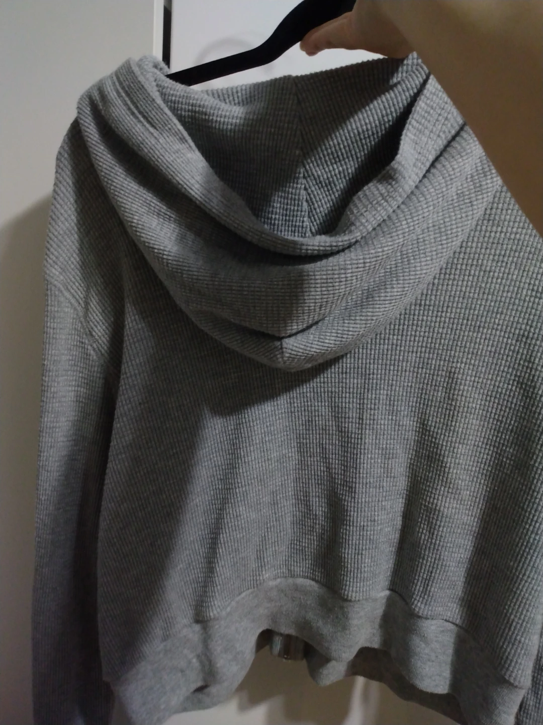 Tna/aritzia Grey Waffle Knit Zip-Up - photo 3