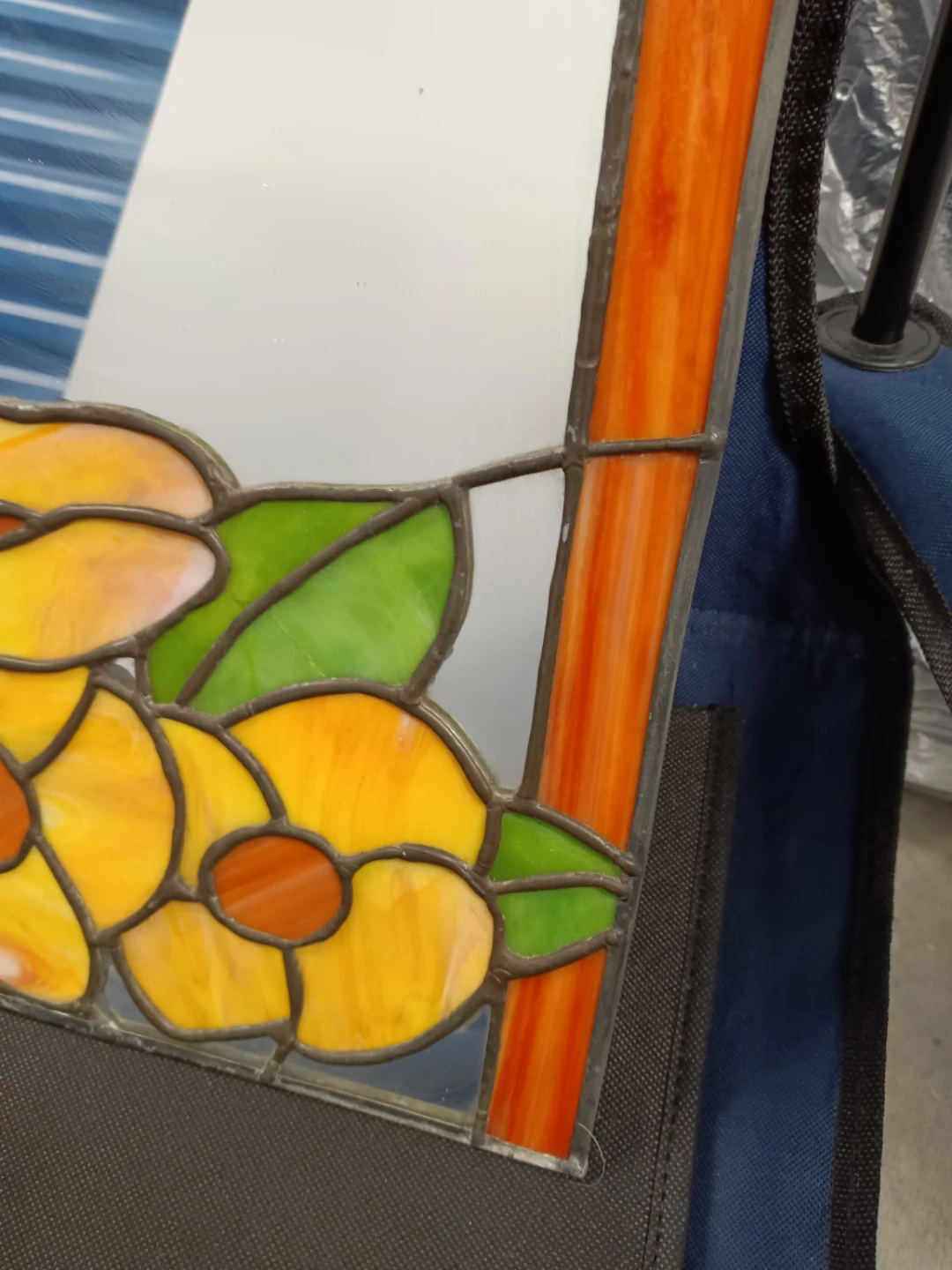 24"x18" Stained Glass Floral Arch Mirror - photo 2