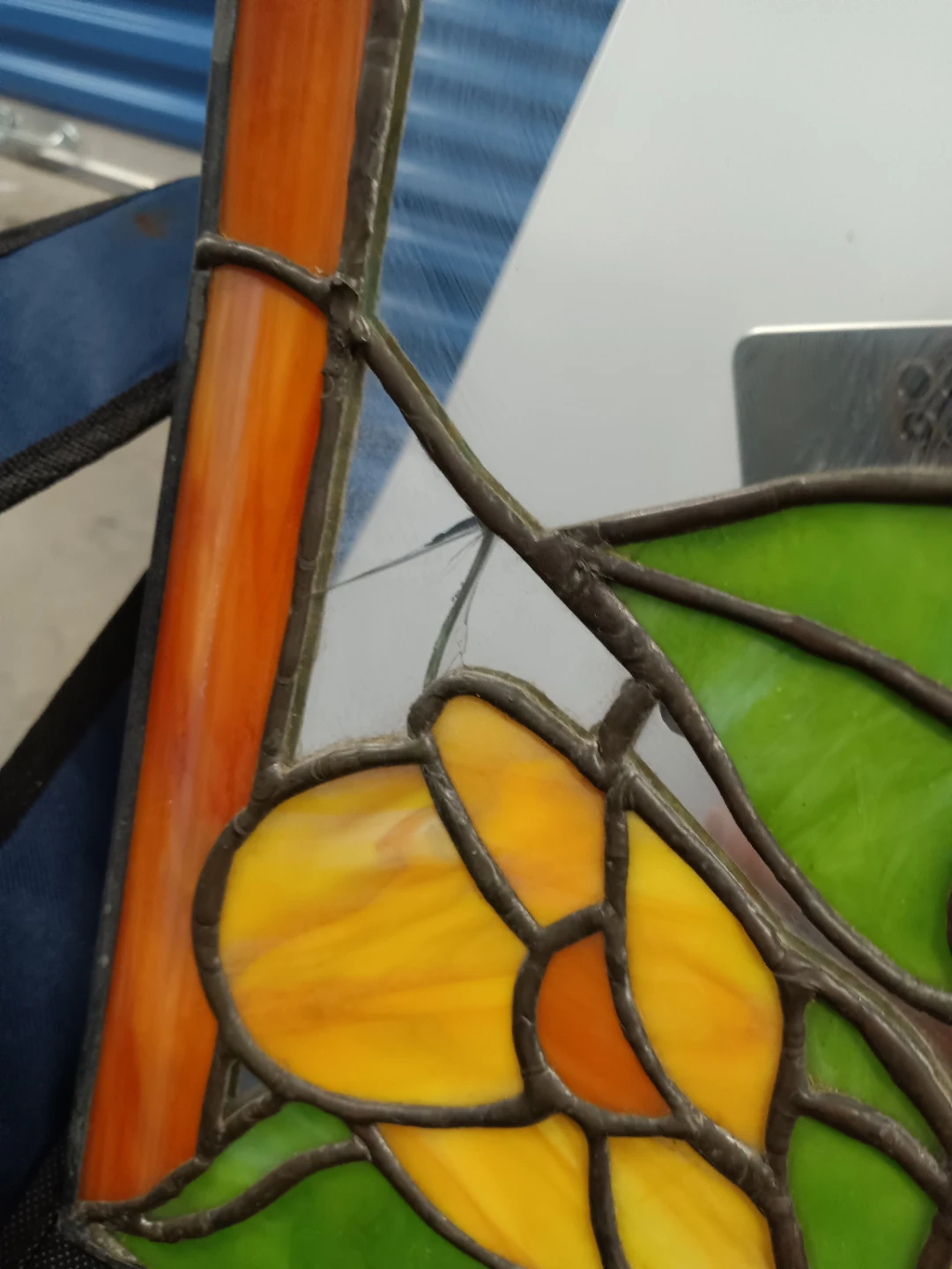 24"x18" Stained Glass Floral Arch Mirror - photo 3