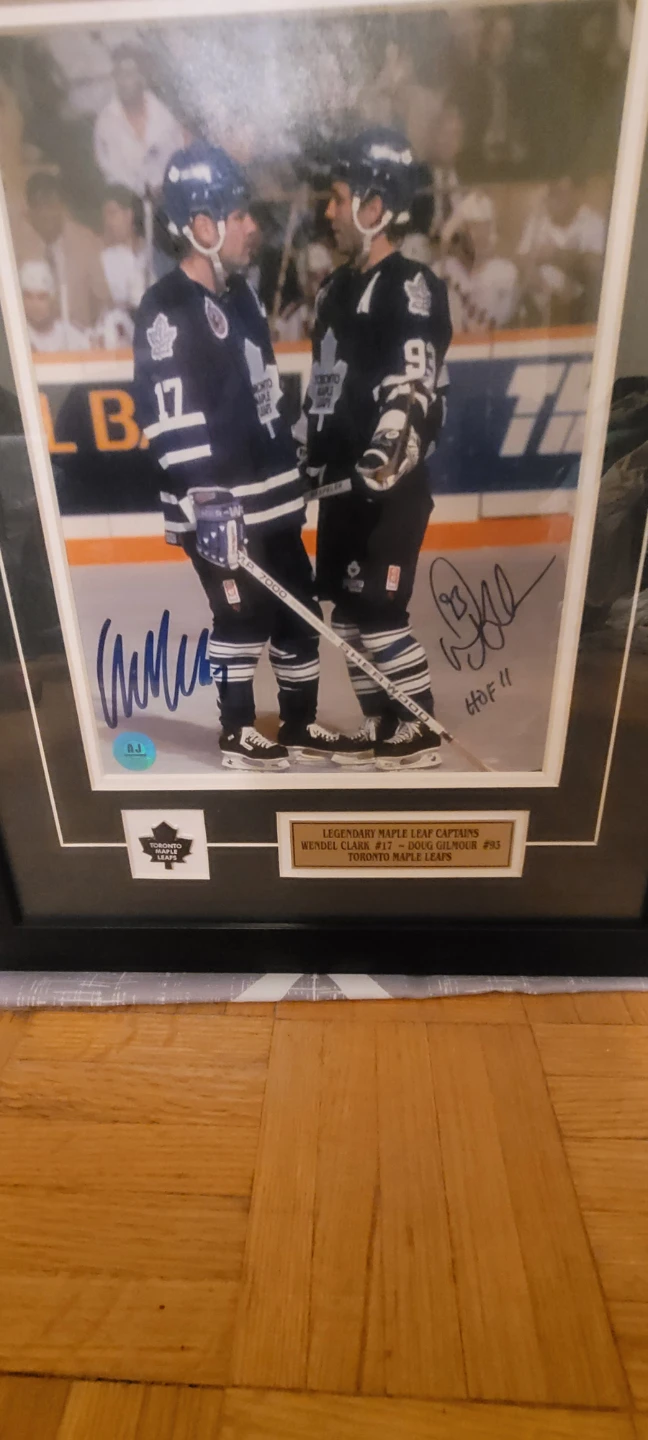 Framed Signed Photo - Wendel Clark & Doug Gilmour - photo 2
