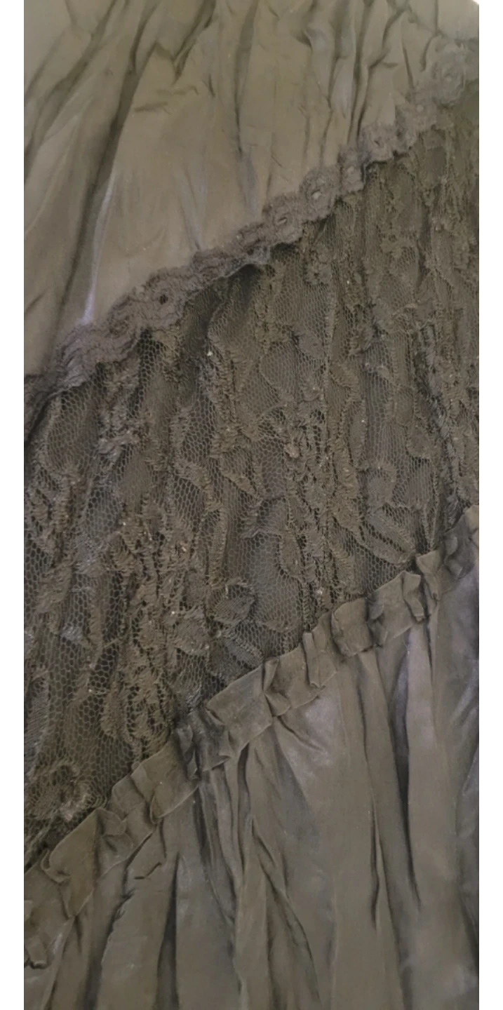 Black Lace Trimmed Skirt - photo 2
