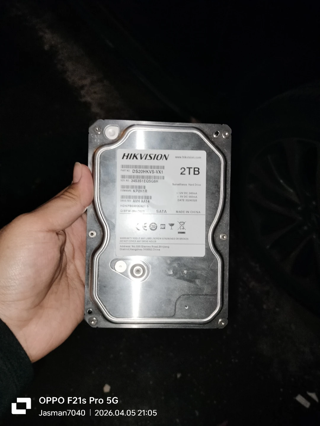 Hikvision 2TB Hard drive