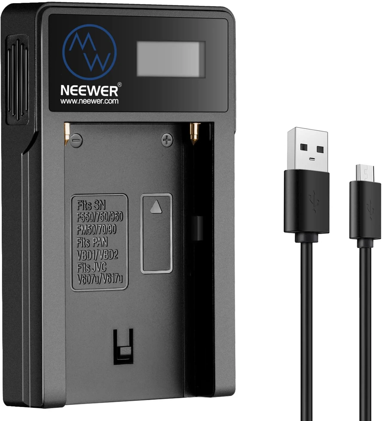 Neewer Dual Battery Charger with USB Cable