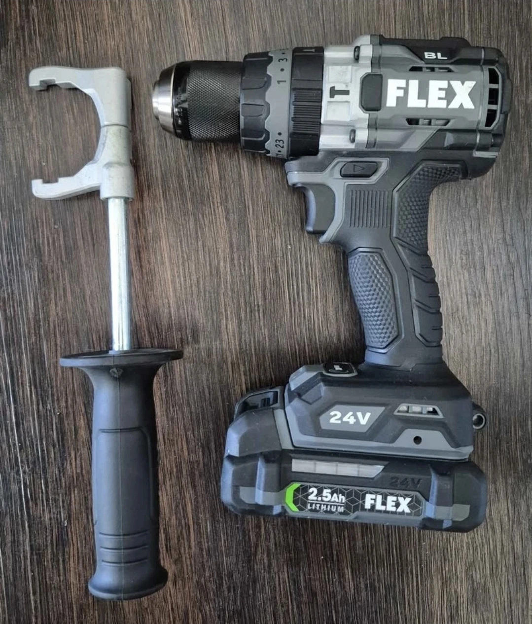 FLEX 24V Hammer Drill w/ Turbo Mode & 2.5Ah Battery - photo 3