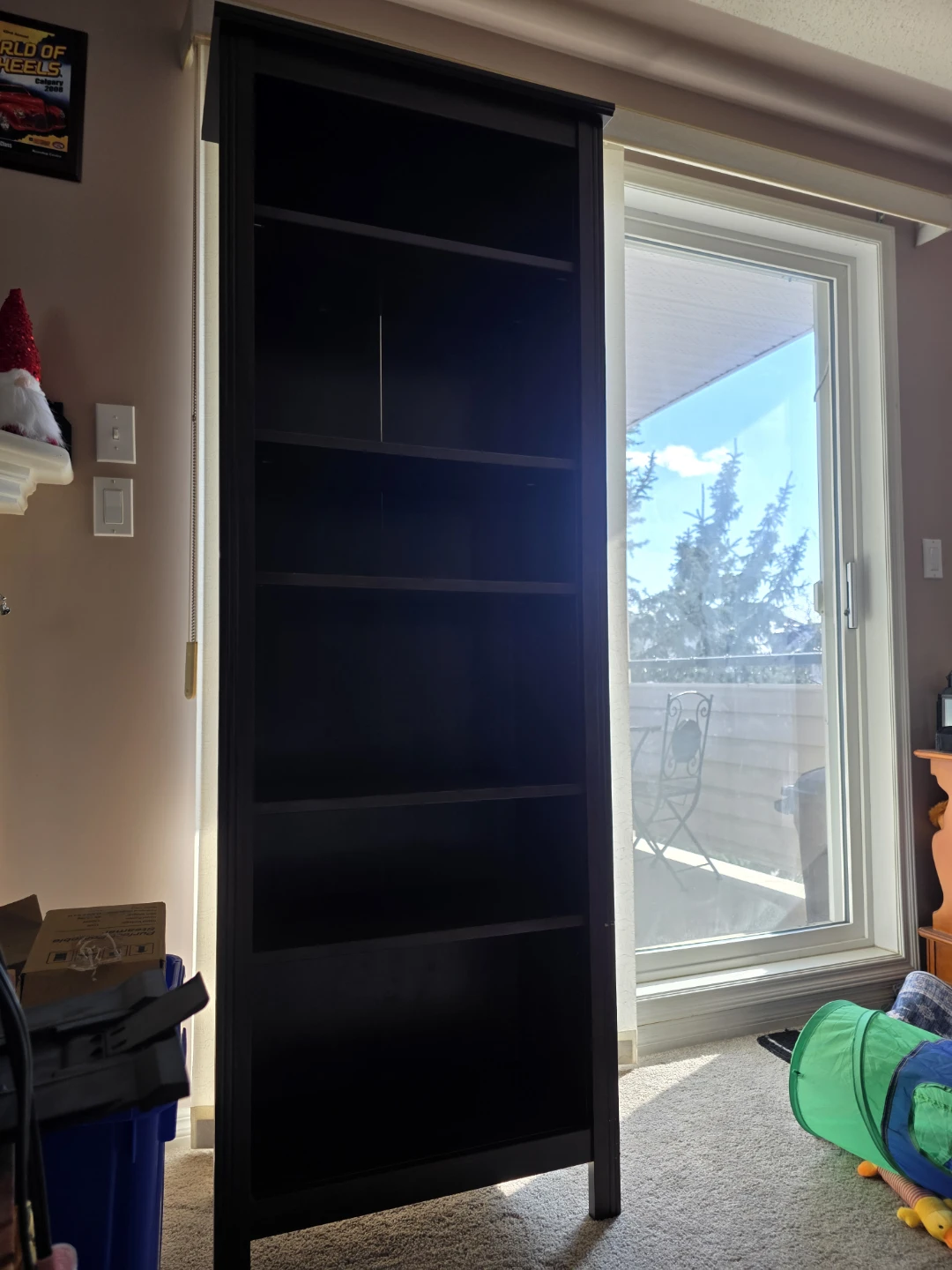 Dark Wood Tall Bookcase