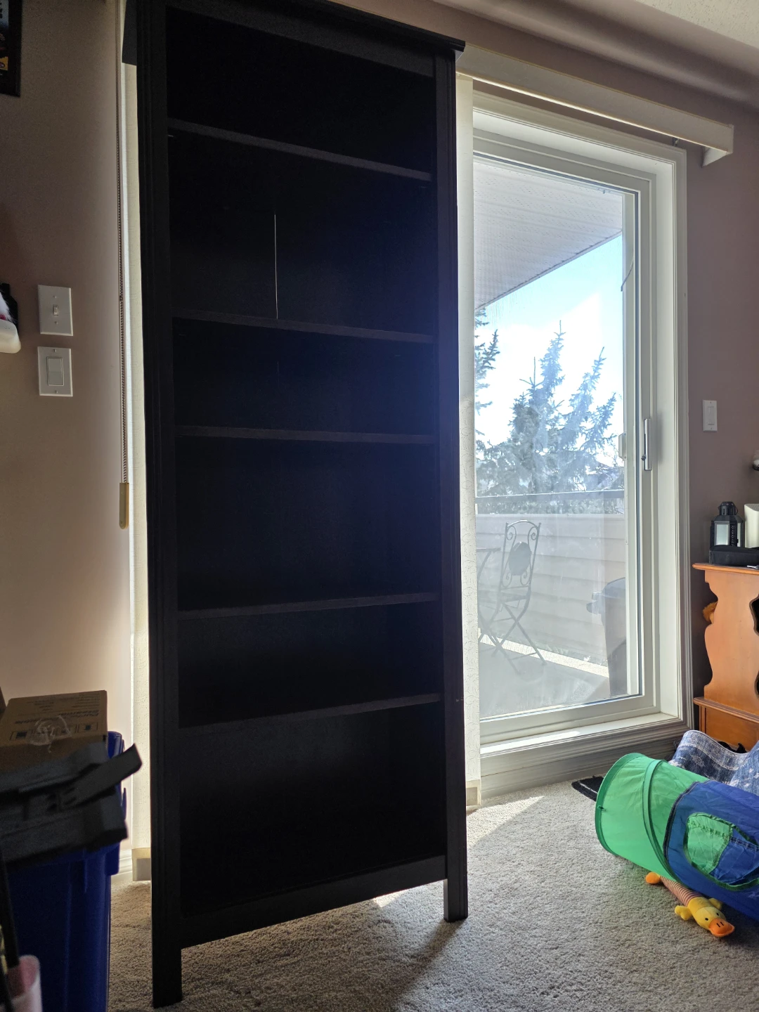 Dark Wood Tall Bookcase - photo 2