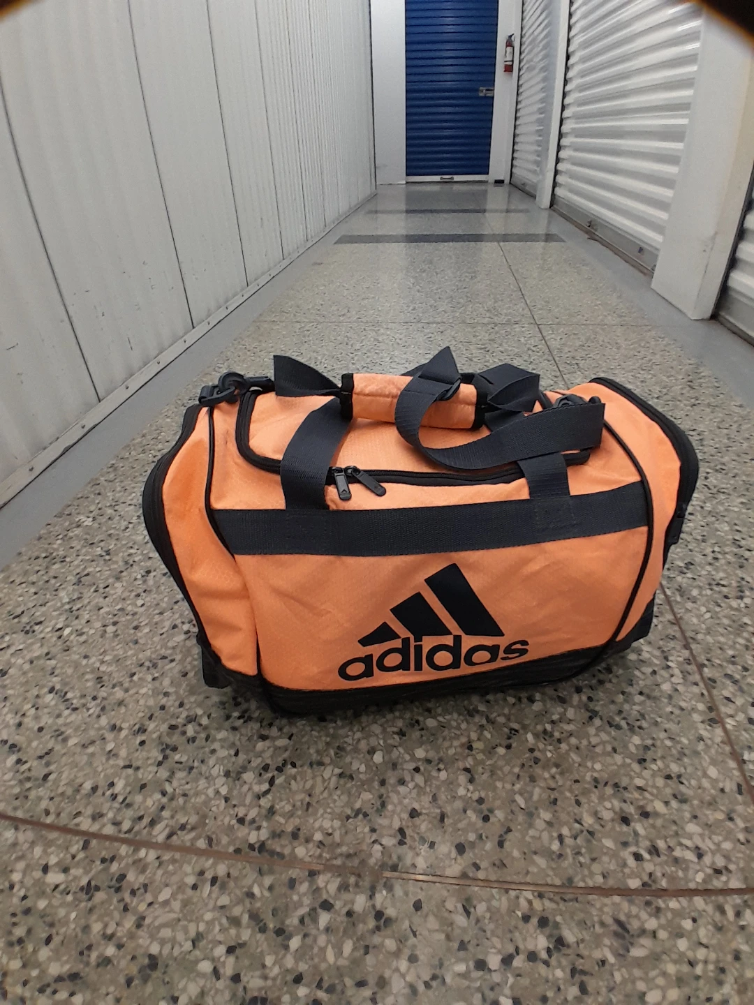 Adidas Orange Duffel Bag College Style Medium Size