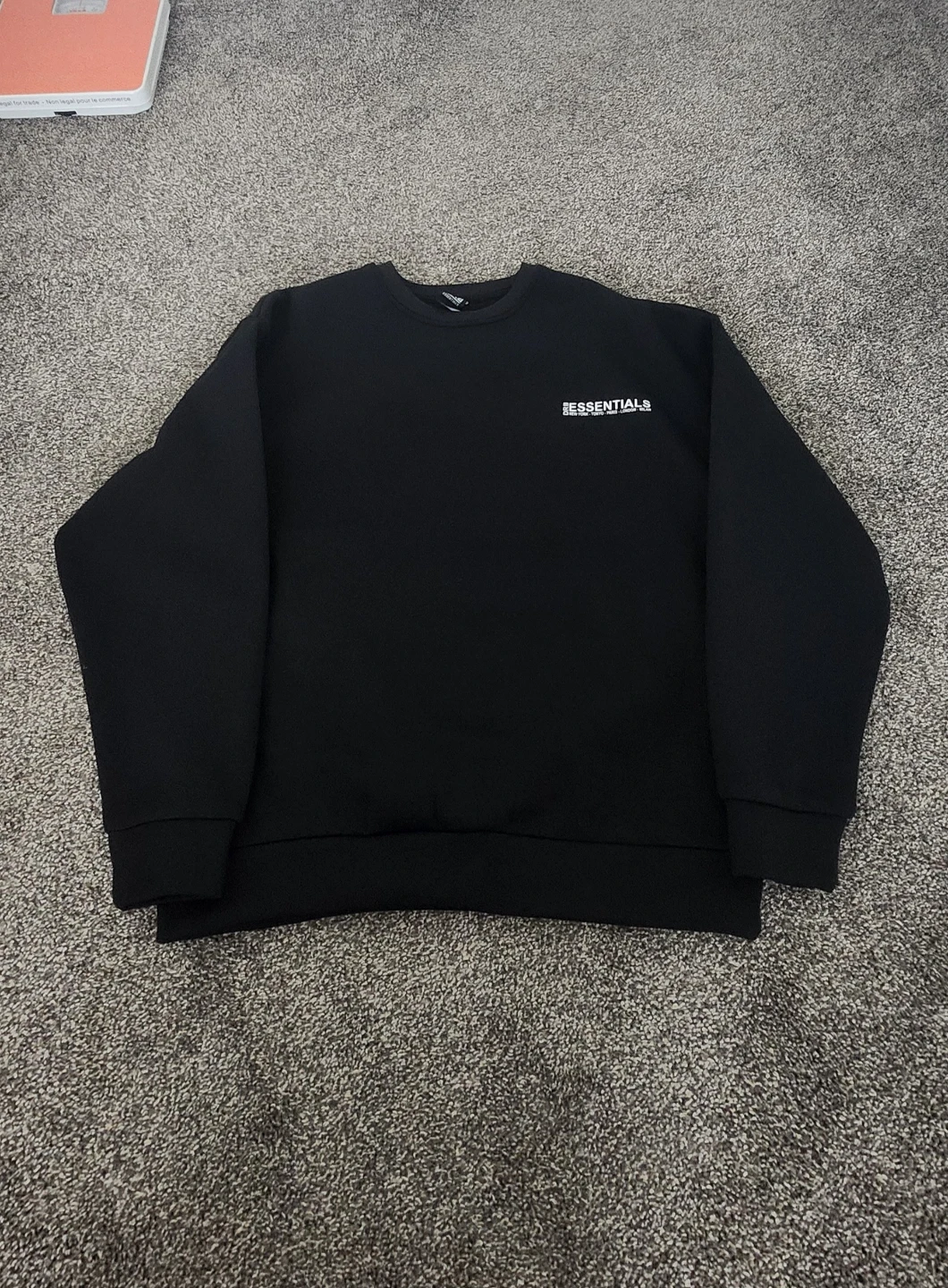 Black Essentials Crewneck Sweatshirt