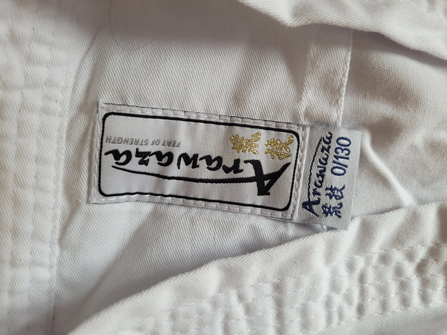 Aranwaza White Karate Uniform with white Belt - photo 2