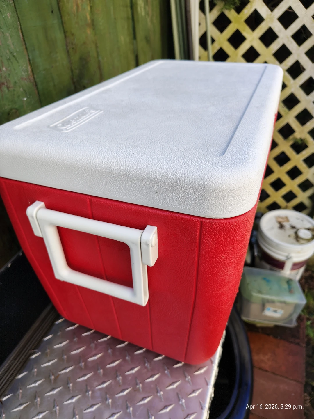 Vintage Coleman 48qt Camping Cooler with Drain - photo 2