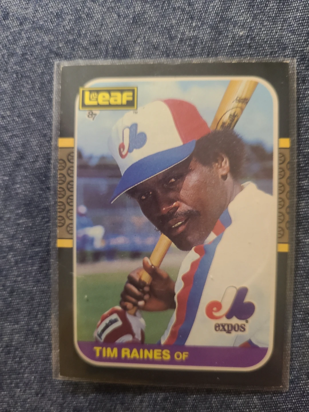 1987 Leaf Tim Raines Expos Baseball Card