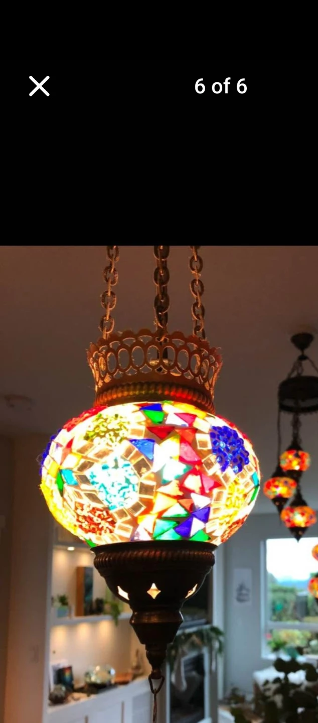 Mosaic Glass Hanging Lamp - photo 2