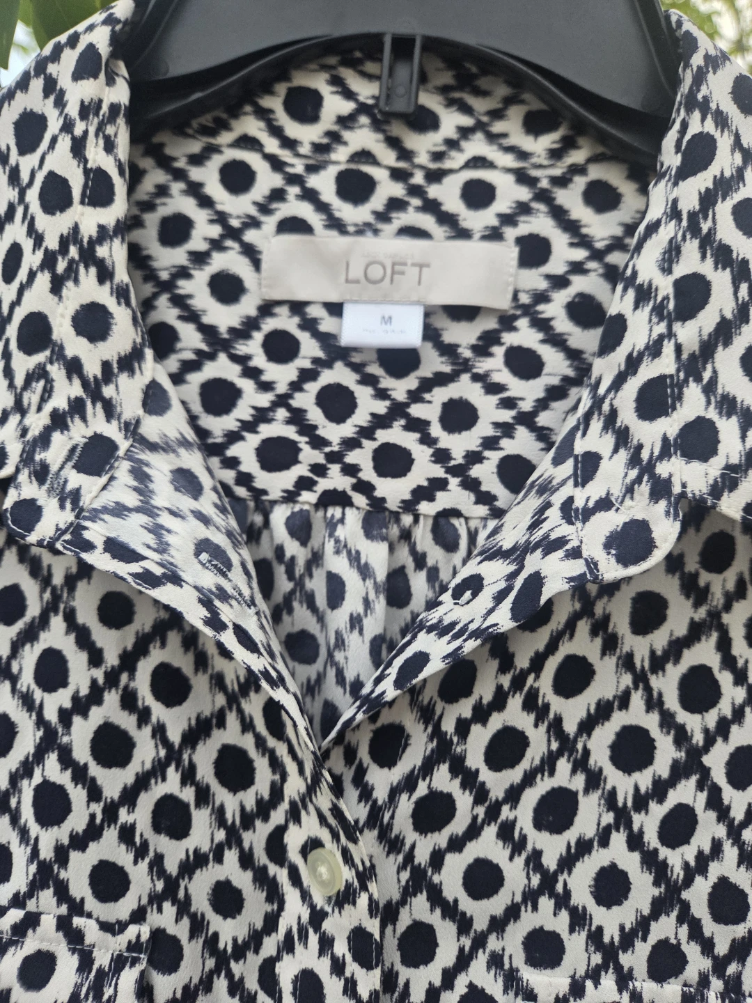 LOFT Women's Patterned Button-Up Shirt Dress Size M - photo 3