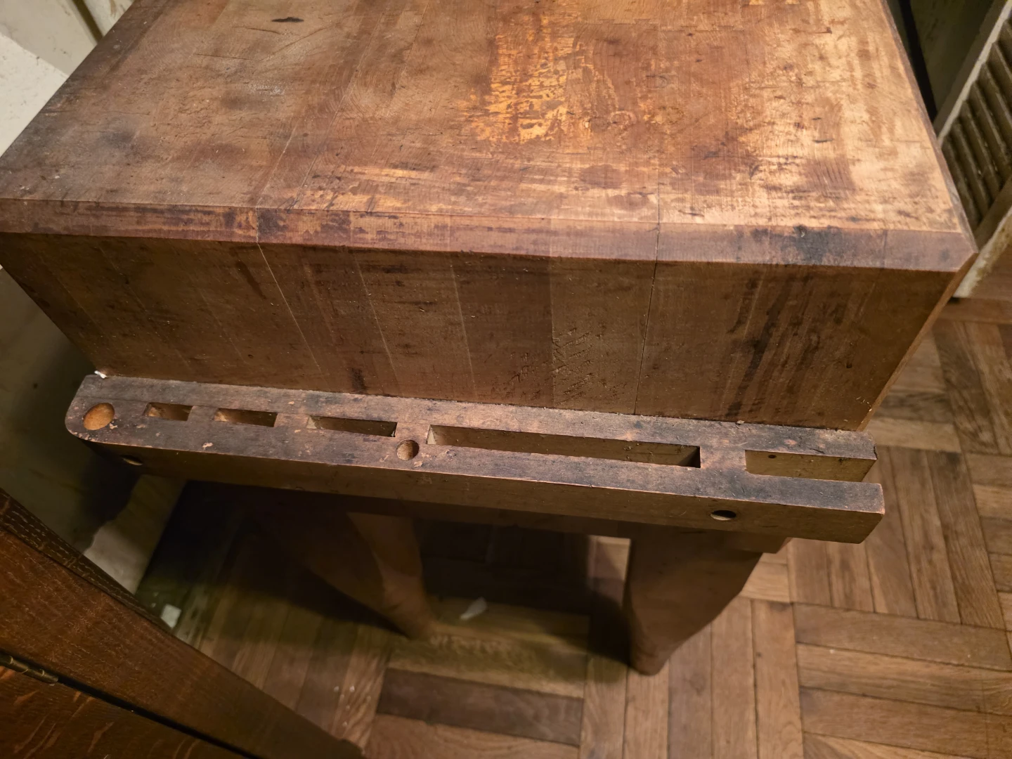 Vintage Wooden Butcher Block Table - photo 2