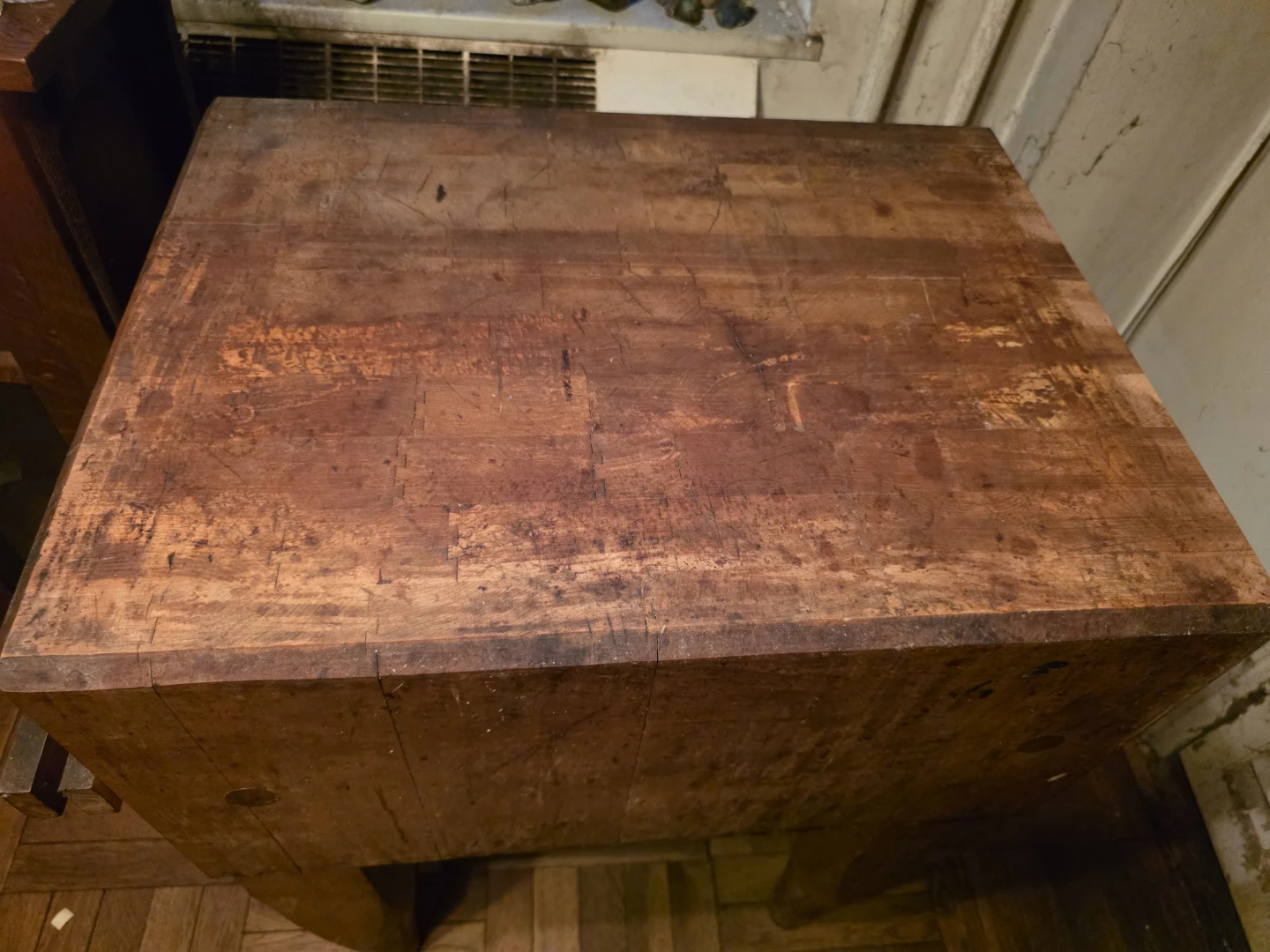 Vintage Wooden Butcher Block Table - photo 3