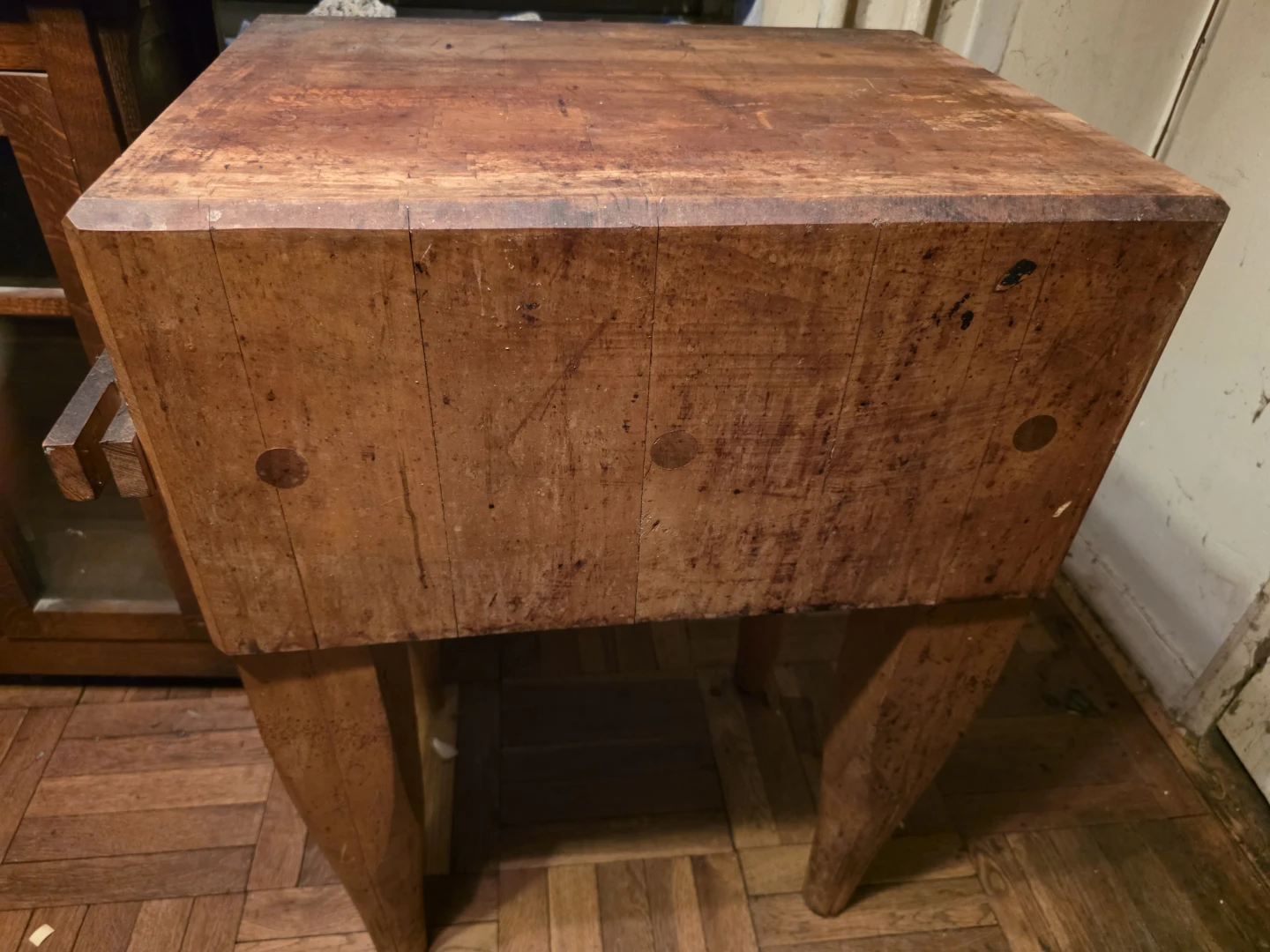 Vintage Wooden Butcher Block Table - photo 4