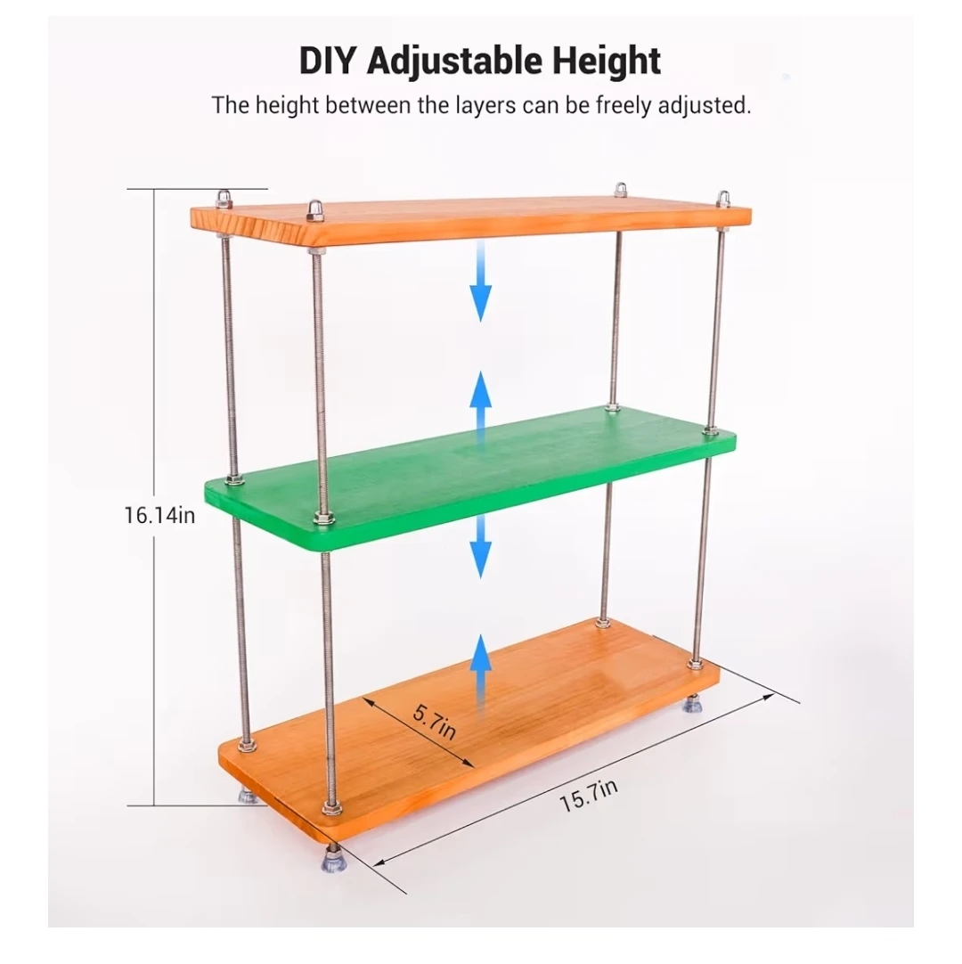 3-Tier Adjustable Height Storage Shelf - photo 4