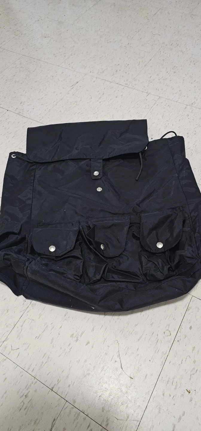 Black Nylon Backpack with Multiple Pockets - photo 5
