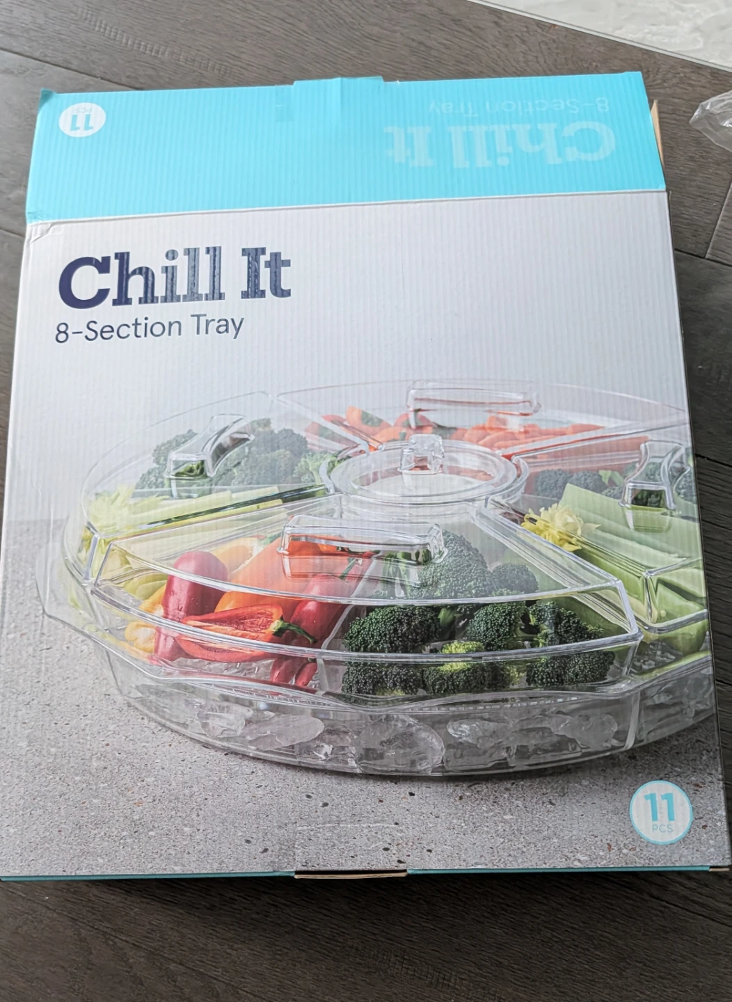 Chill It 8-Section Serving Tray with Ice Compartment
