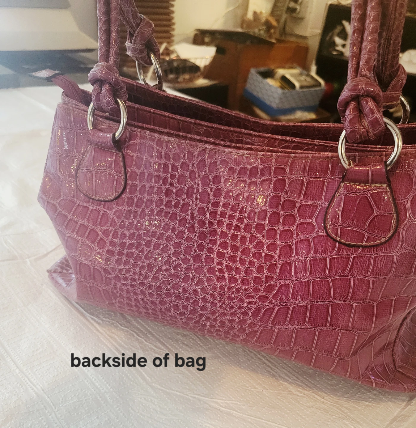 Pink, Crocodile Handbag - photo 2