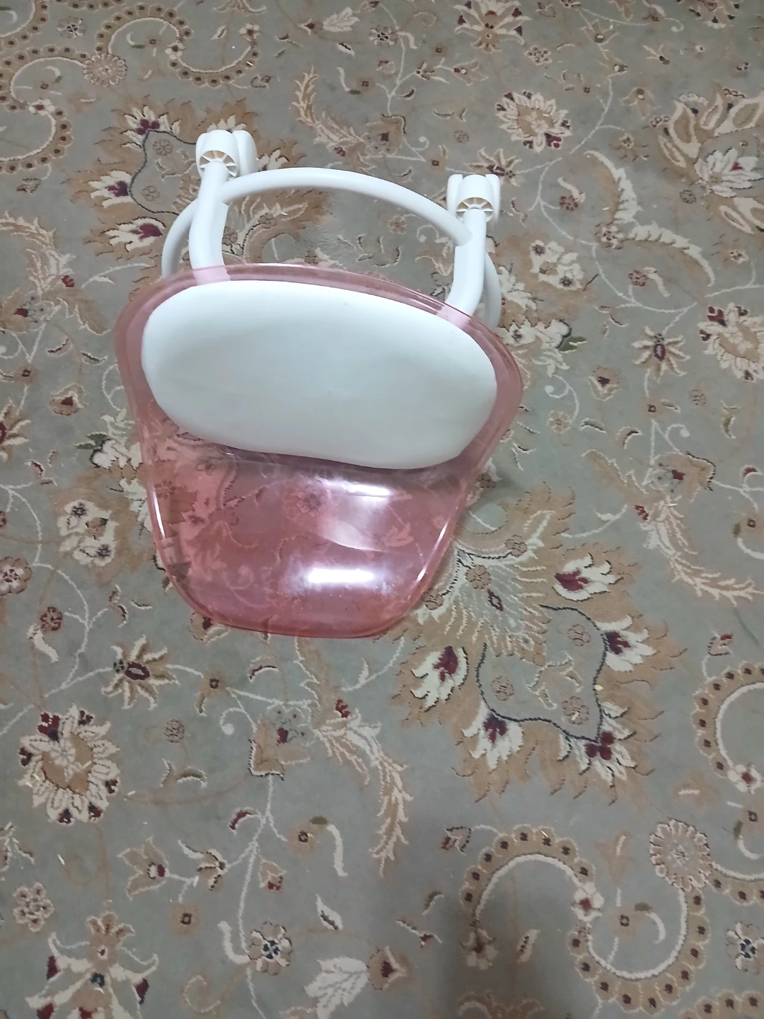 Pink Transparent Baby High Chair Seat
