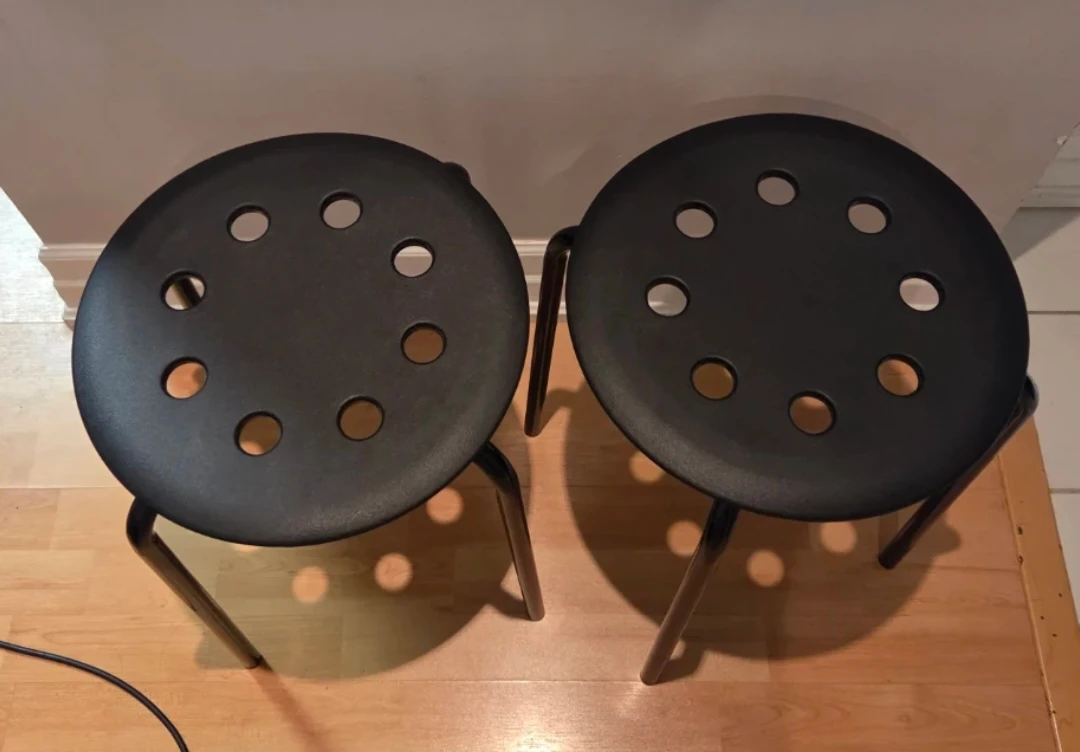 IKEA Black Stools (Set of 2) - photo 2