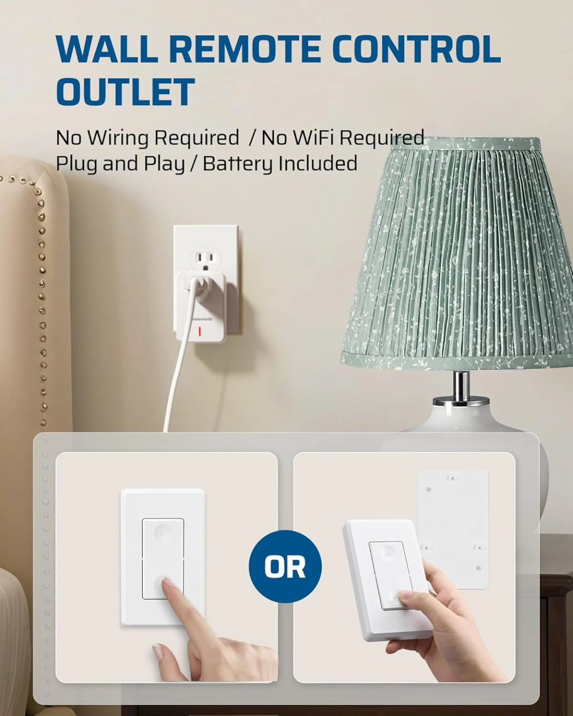 Jewenwils Wireless Remote Control Outlet and Wall Switch - photo 2