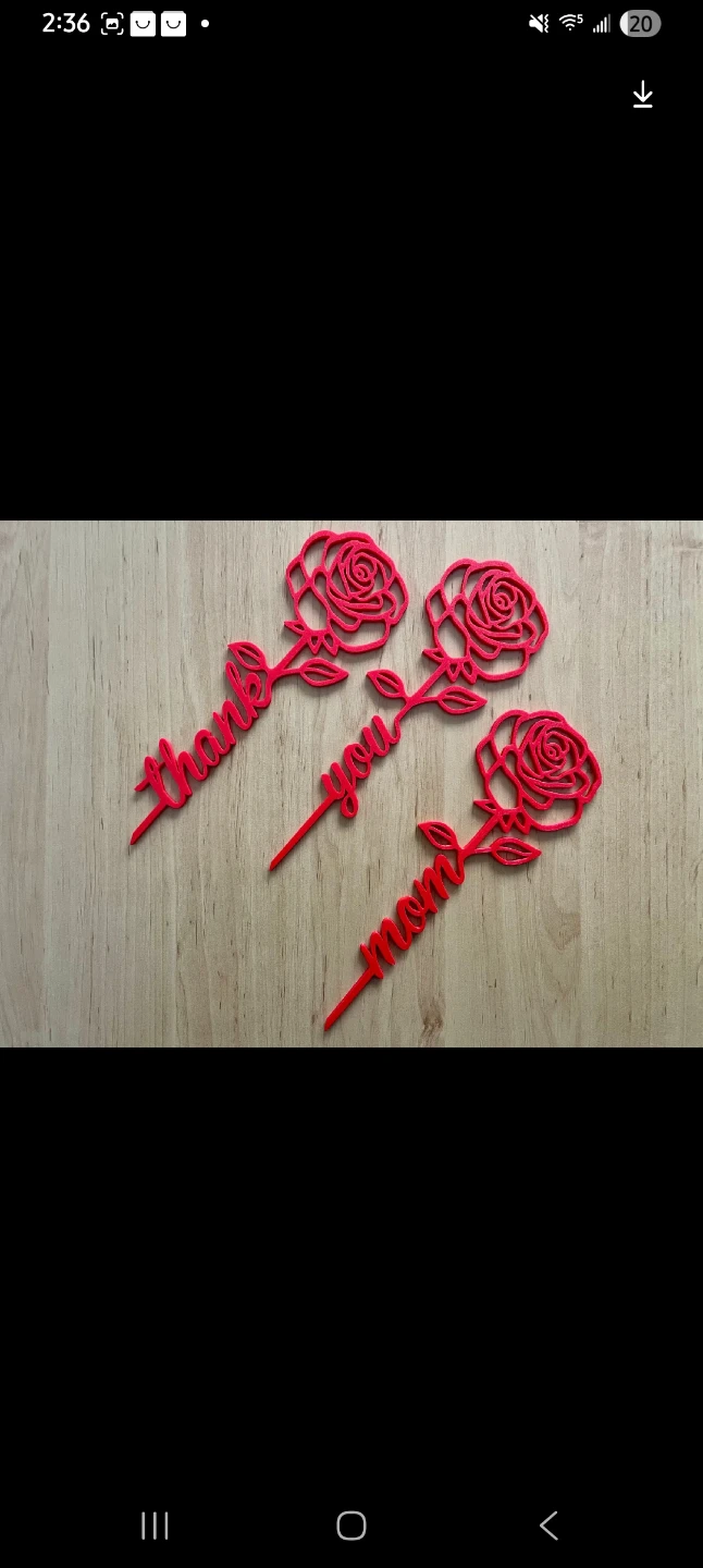 Red Rose Toppers -