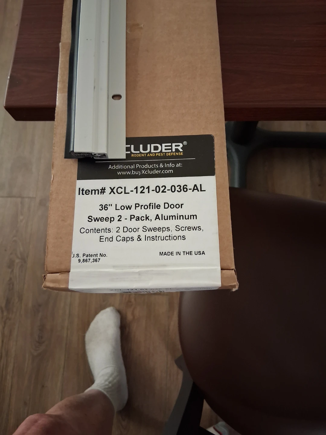Cluder 36" Low Profile Door Sweep 2-Pack - photo 4