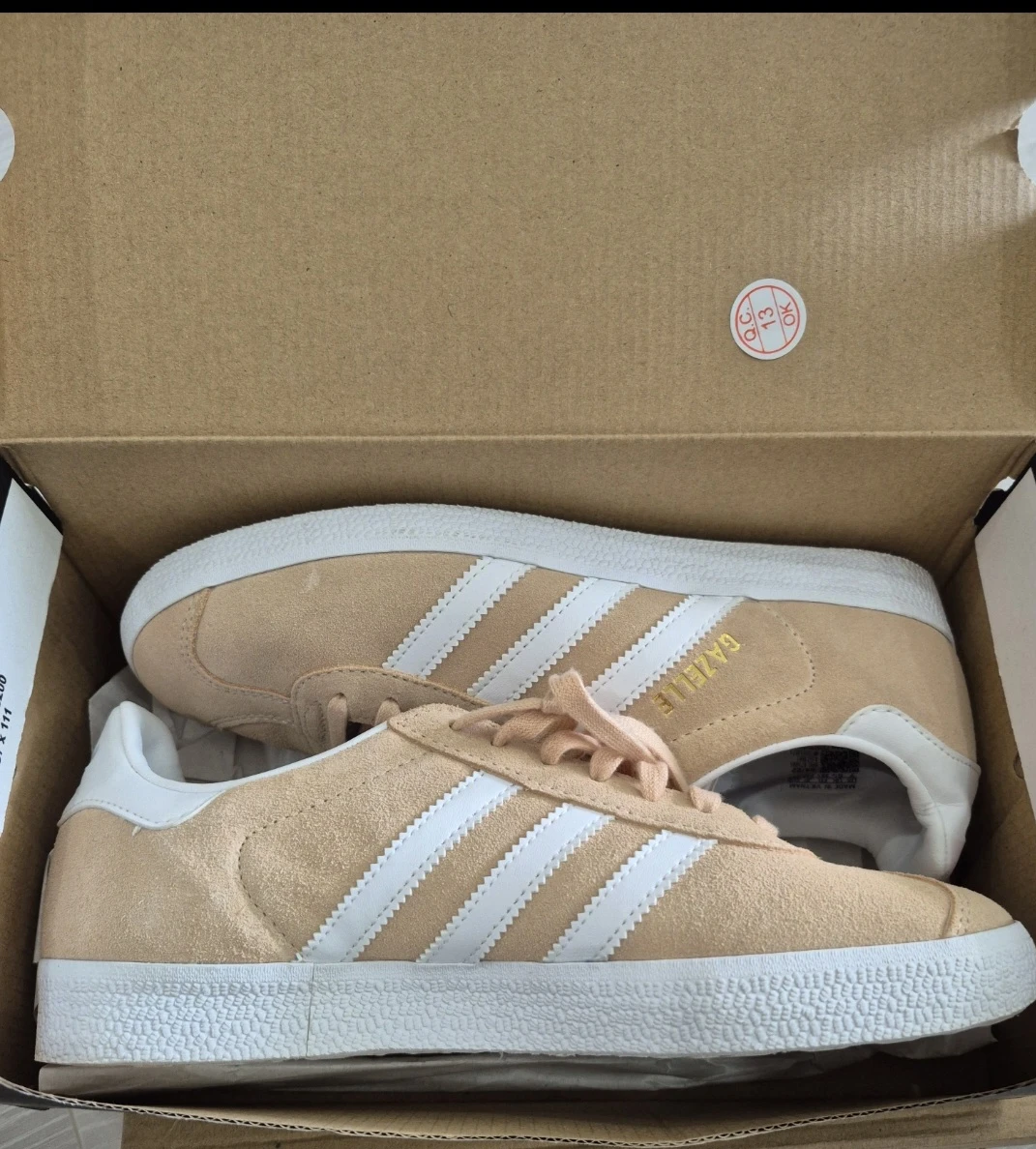 Adidas Gazelle Peach Suede Sneakers