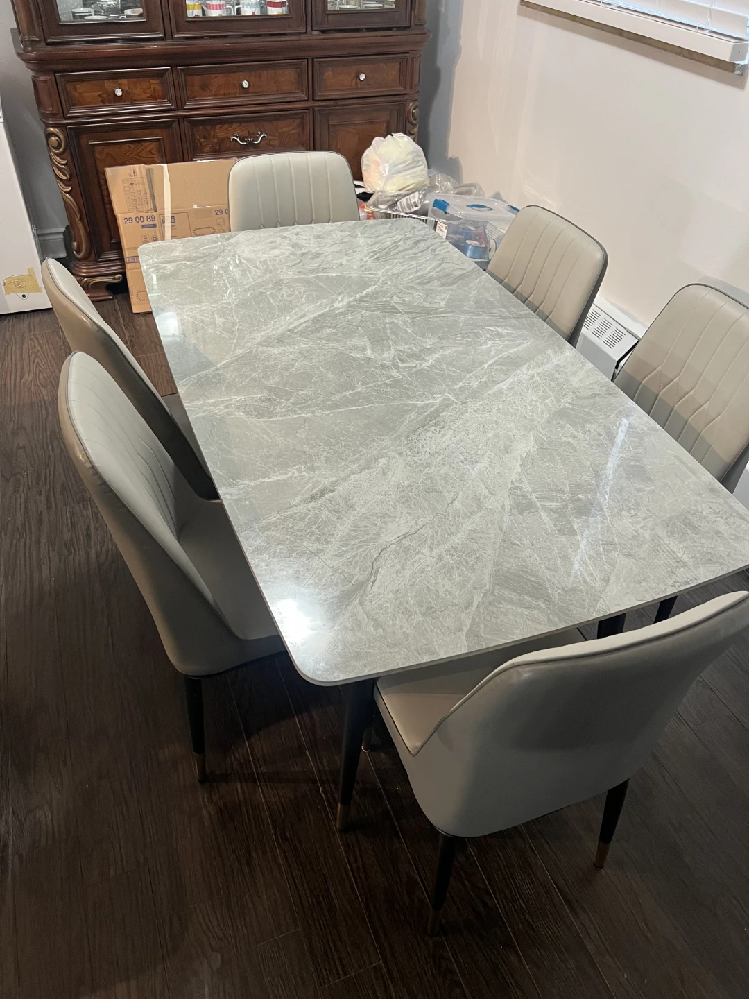 Marble Dining Table Set with 6 Chairs - photo 3