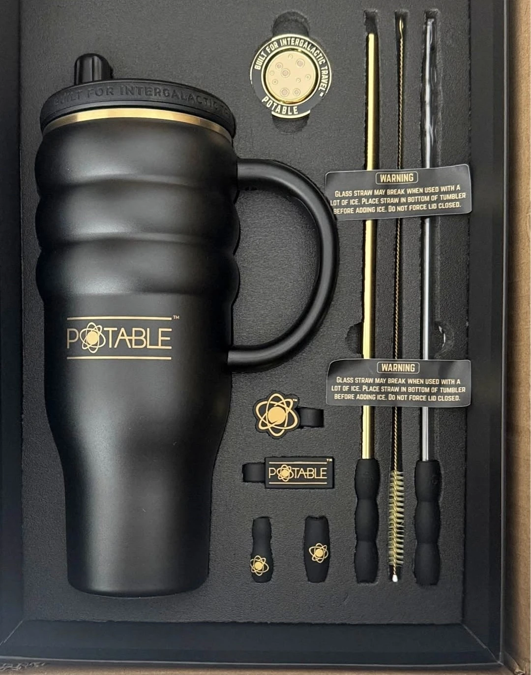 Potable Tumbler and Straw Set