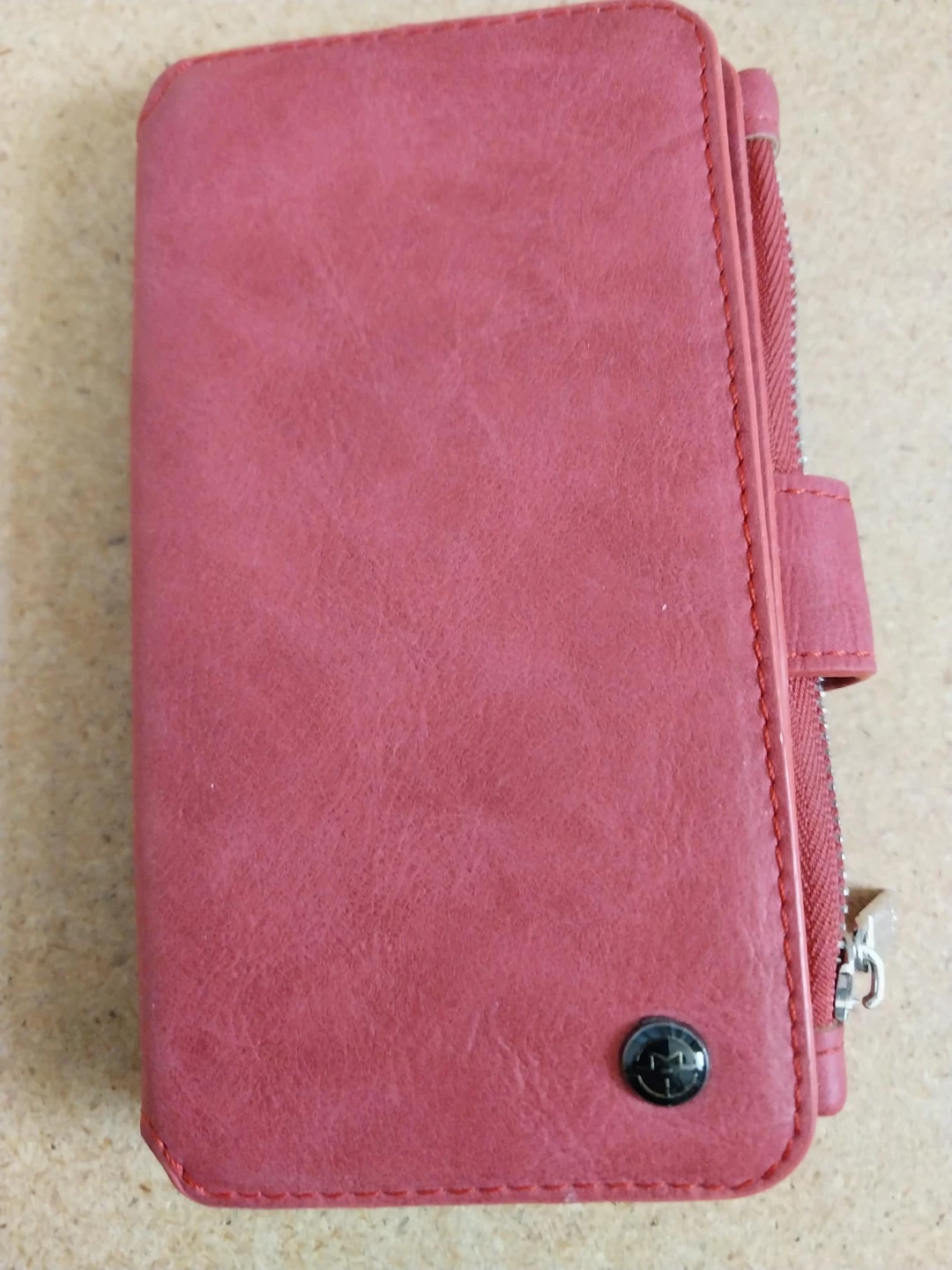 Caselize Pink Wallet with many card Slots and Zippered Section.