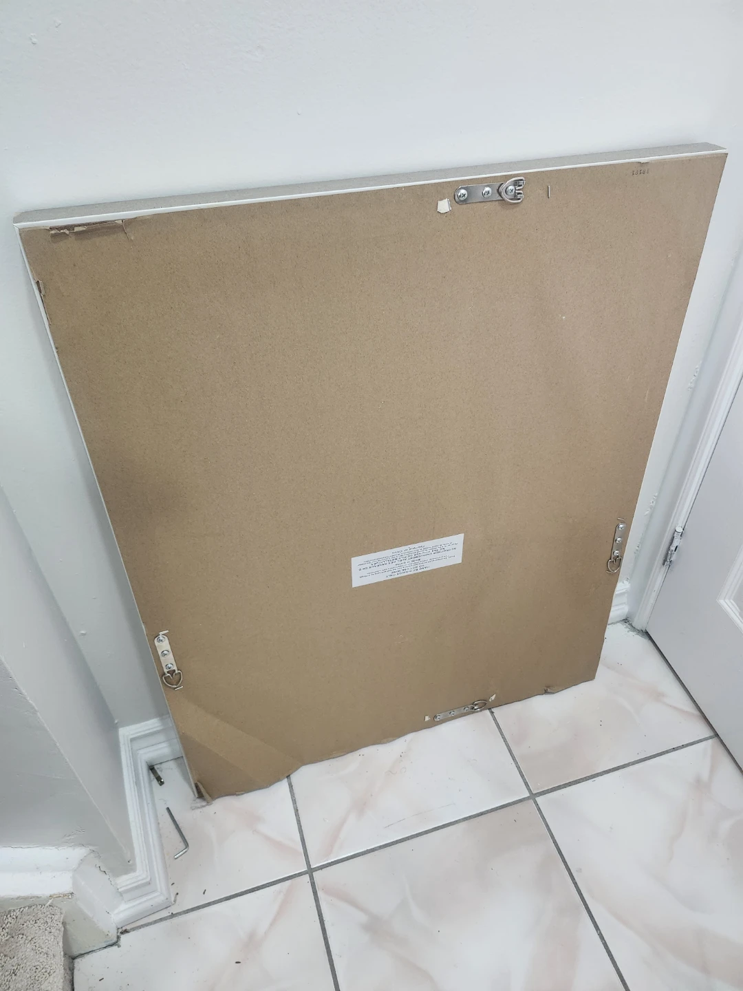Rectangular Bevelled Mirror with Textured Frame - photo 5