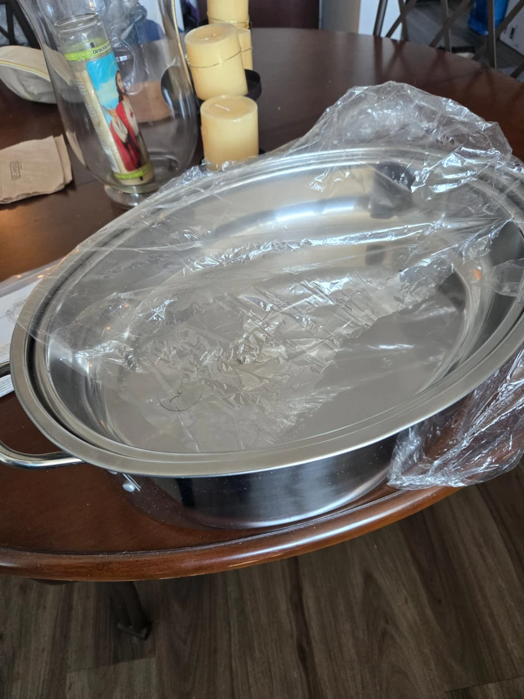 Stainless Steel Oval Roasting Pan with Lid