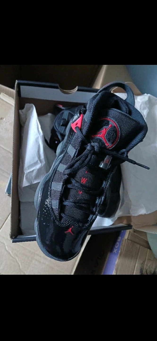 Air Jordan 6 Rings Men's Shoes Black Red 🌱