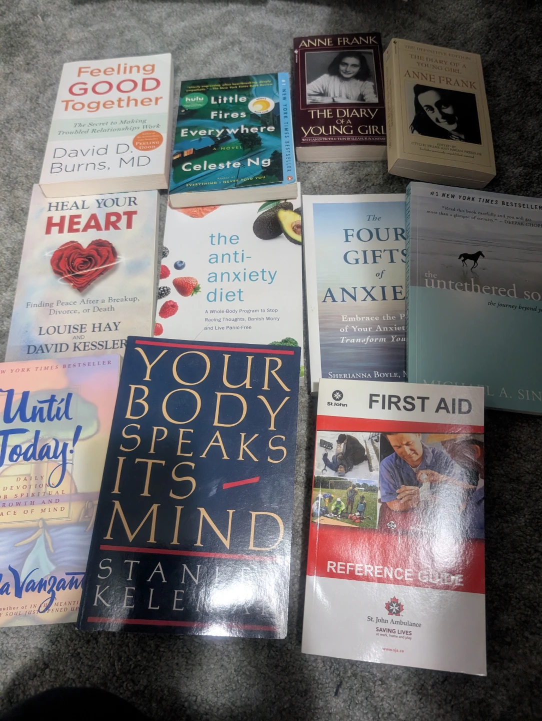 Bundle of 10 Books: Self-Help, Fiction, and Reference