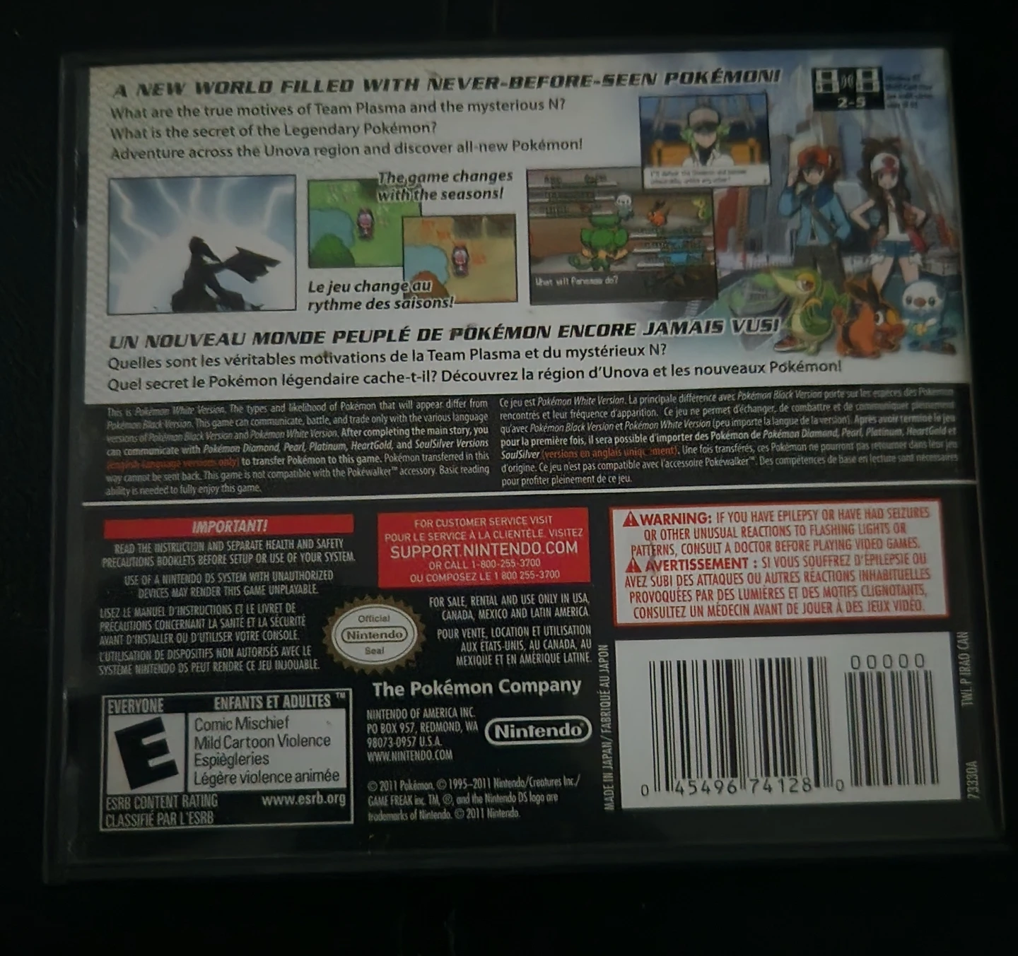 Nintendo DS Pokemon White Version Game - photo 2
