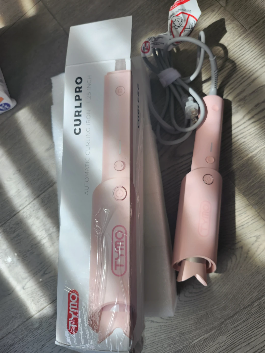 TYMO CURLPRO Automatic Curling Iron 1.25 Inch Pink