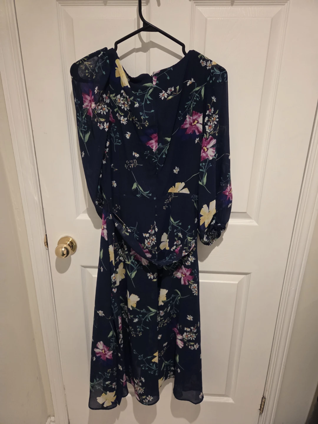 DKNY Floral Wrap Midi Dress Size 10