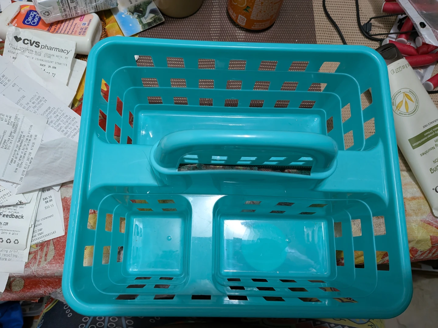 Turquoise Caddy Organizer with Handle - photo 2