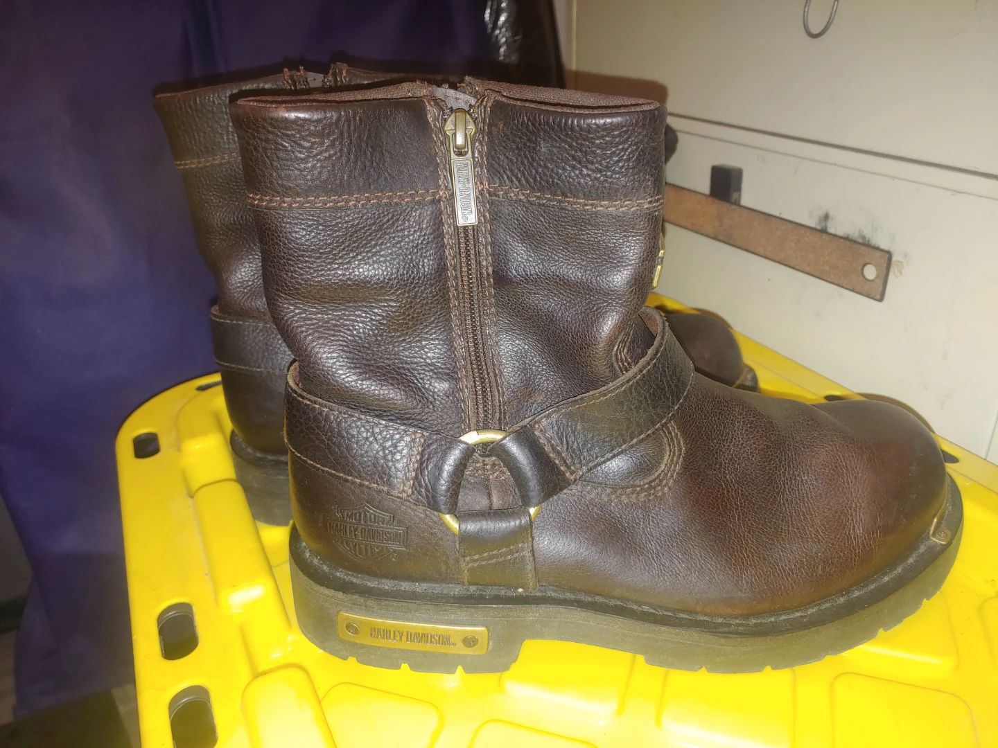 Harley-Davidson Brown Leather Motorcycle Boots - photo 2